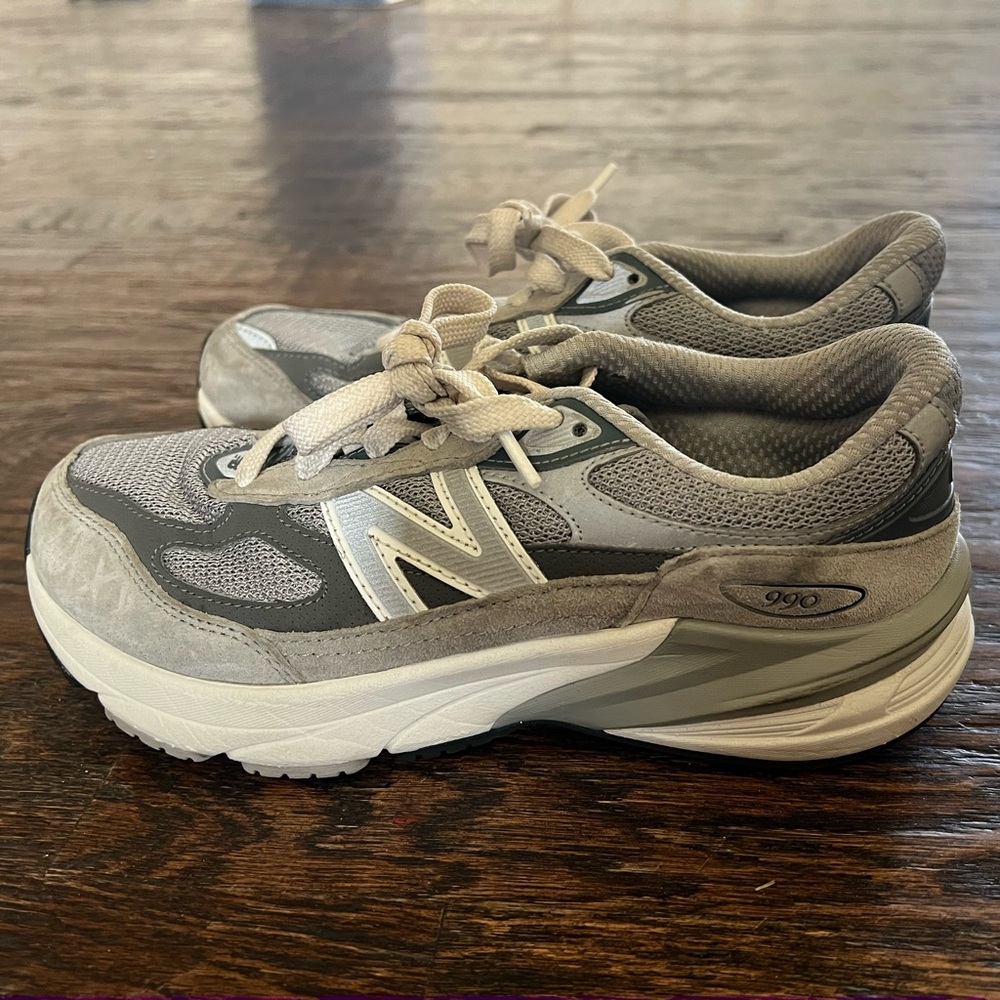 New Balance Gray and White Athletic Shoes